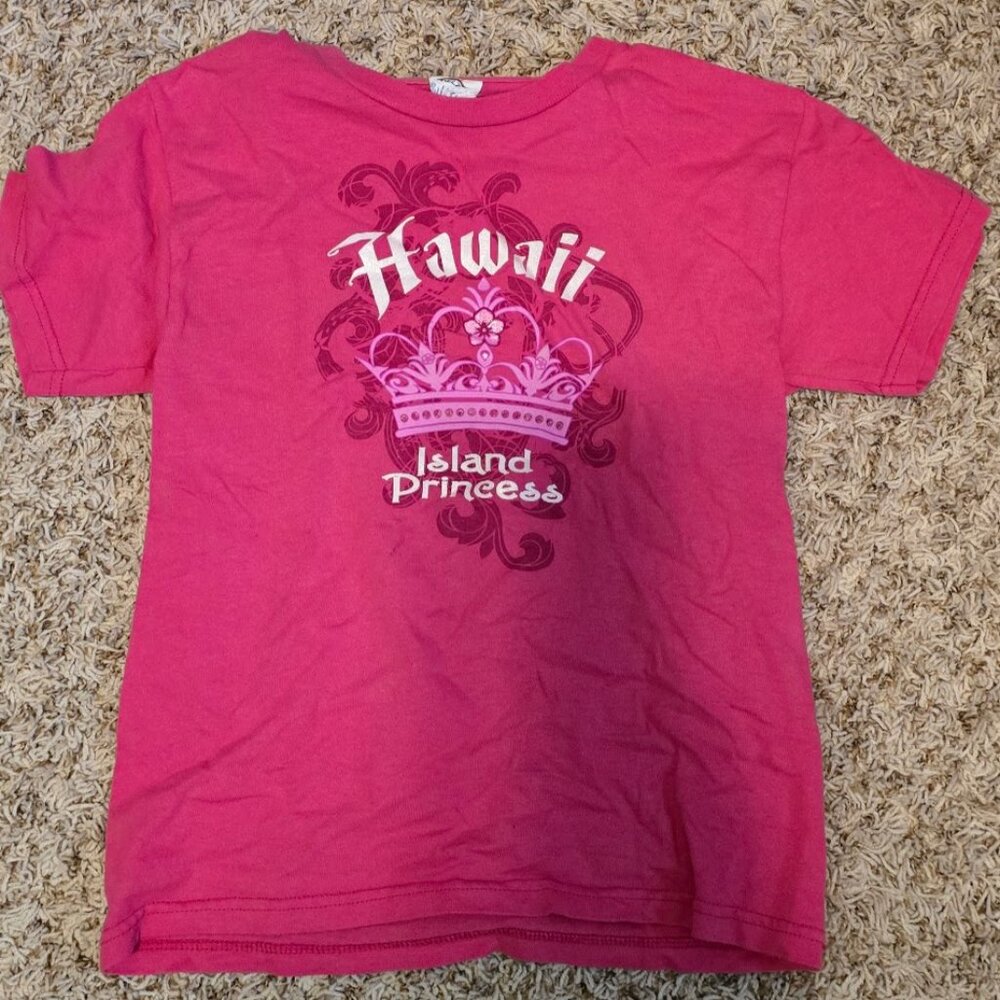 Hawaii Island Princess Pink Tshirt Youth Medium